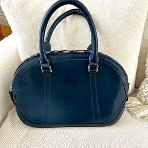 Classic Navy Leather Bag NEW